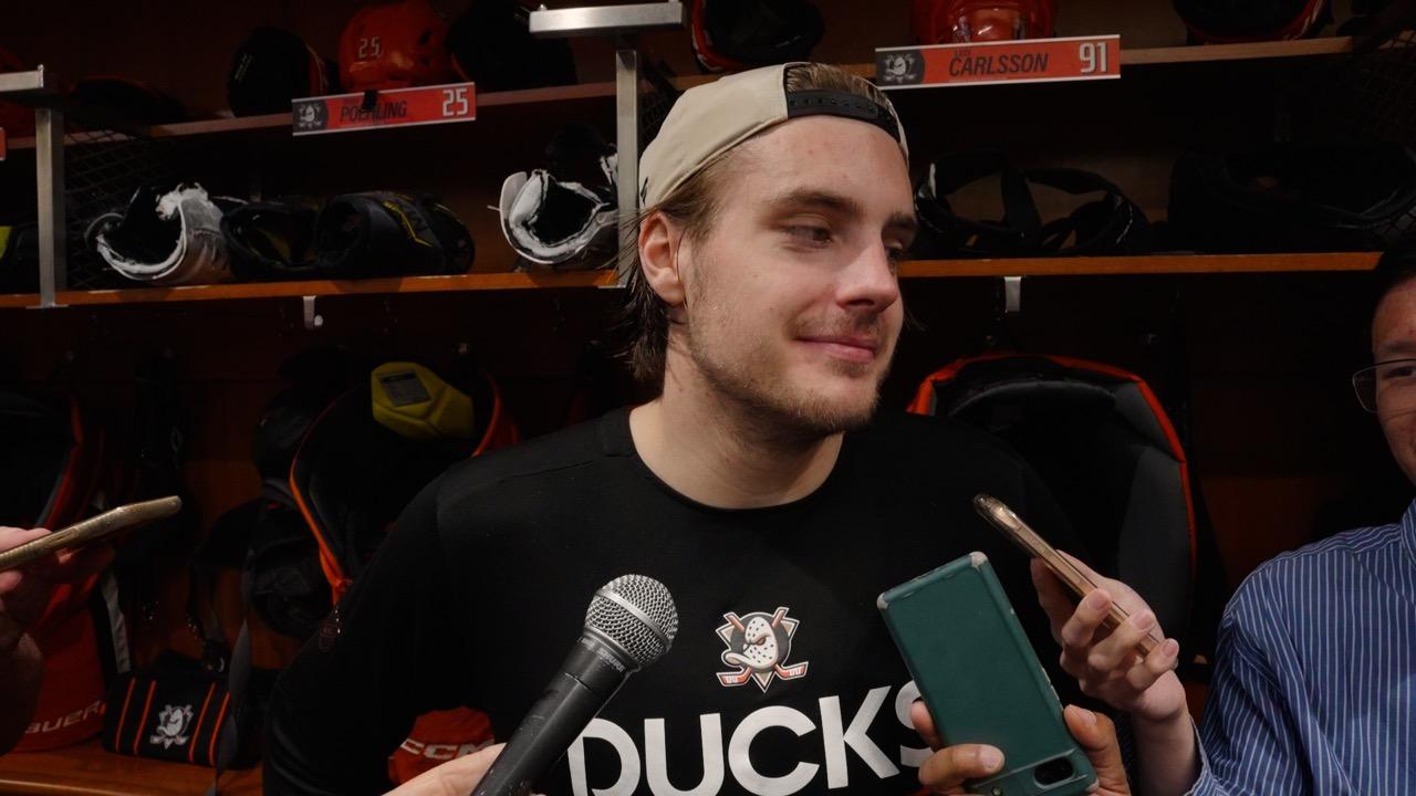 Victory+ - Ducks Postgame: Leo Carlsson