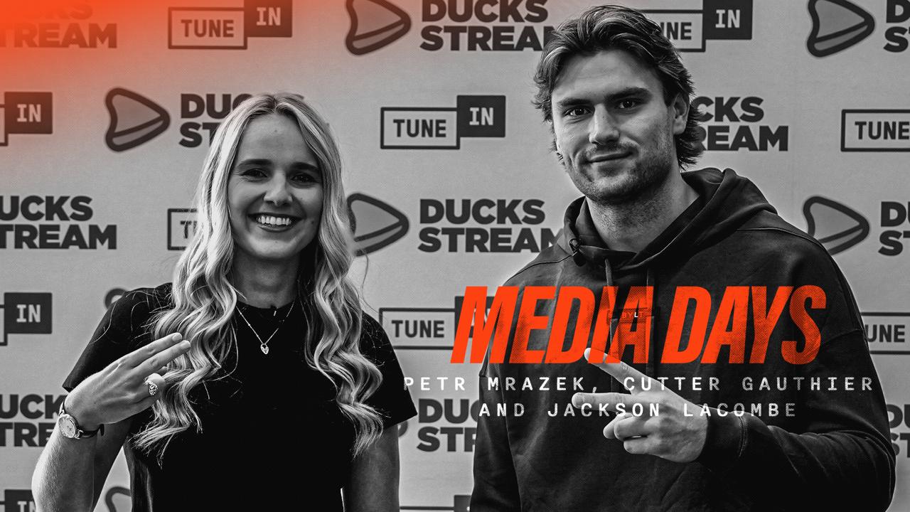 Victory+ - Anaheim Ducks Media Days: Petr Mrazek, Cutter Gauthier and Jackson LaCombe