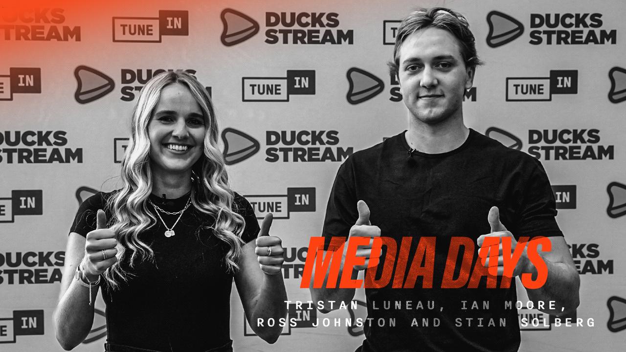 Victory+ - Anaheim Ducks Media Days: Tristan Luneau, Ian Moore, Ross Johnston and Stian Solberg
