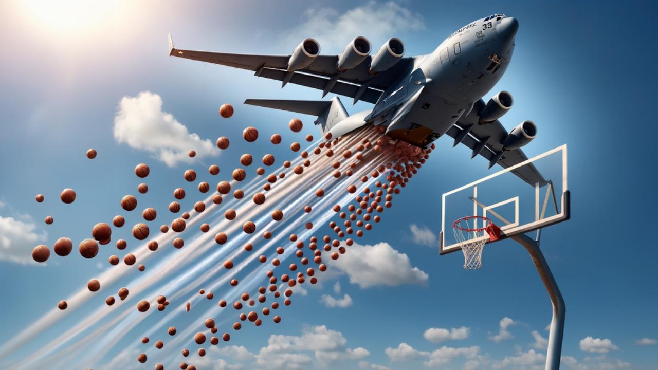 Victory+ - We Dropped 1000 Basketball From an Airplane