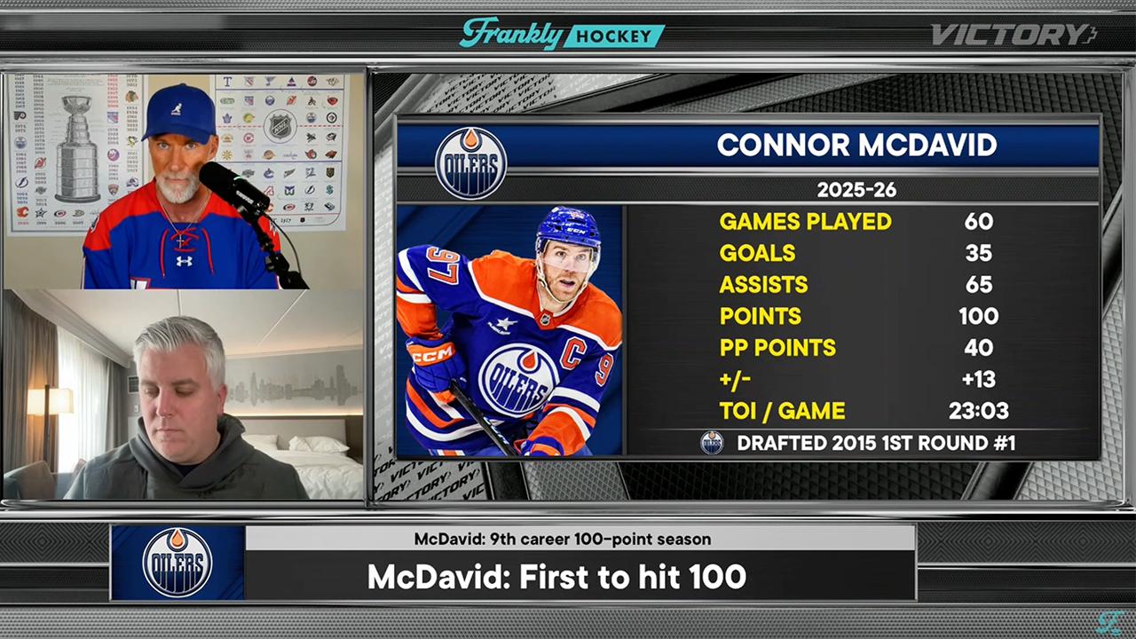 Victory+ - Connor McDavid first to hit 100
