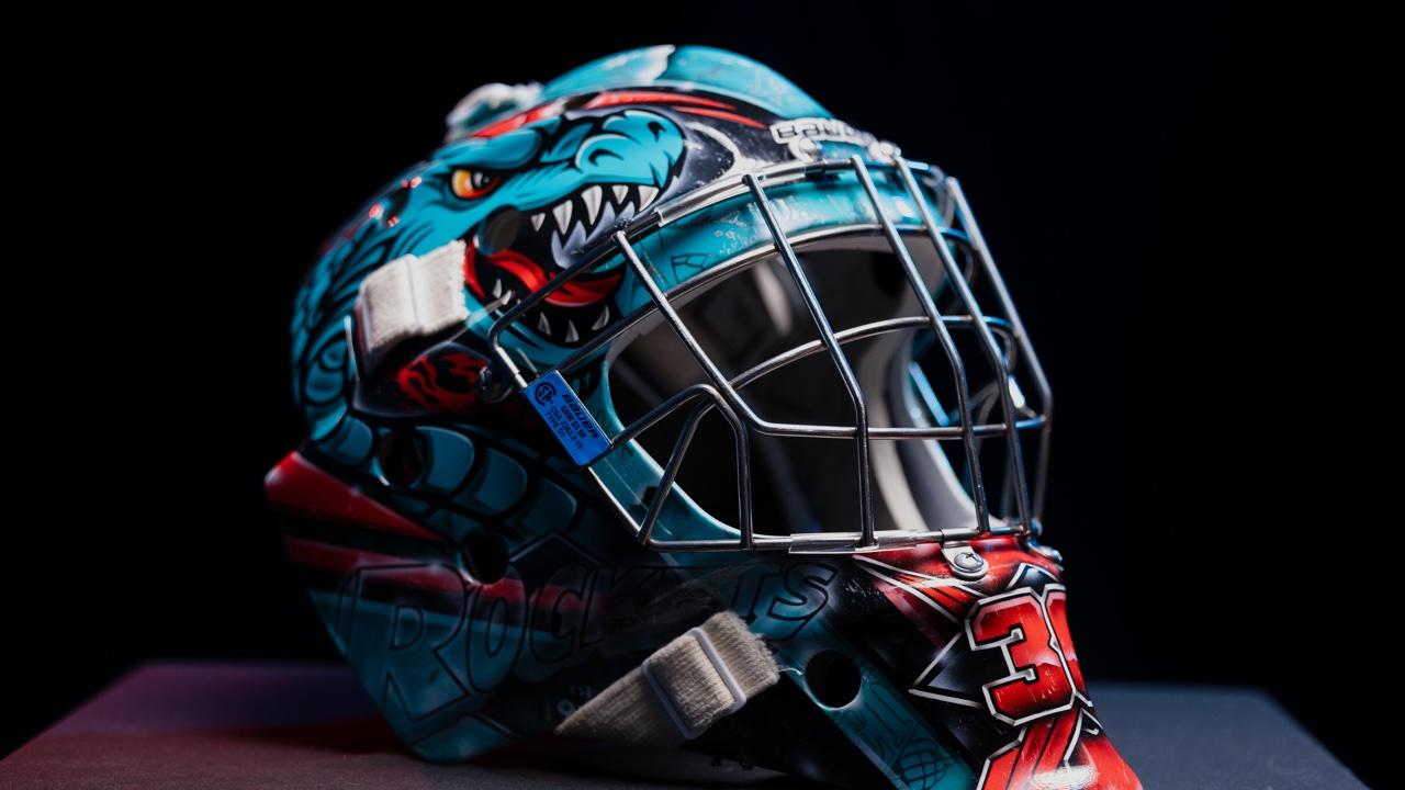 Victory+ - Rockets Goaltender Harrison Boettiger breaksdown his mask