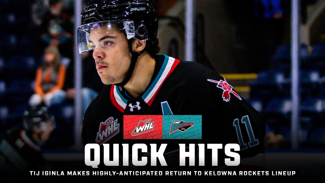 Victory+ - Tij Iginla returns to Rockets lineup