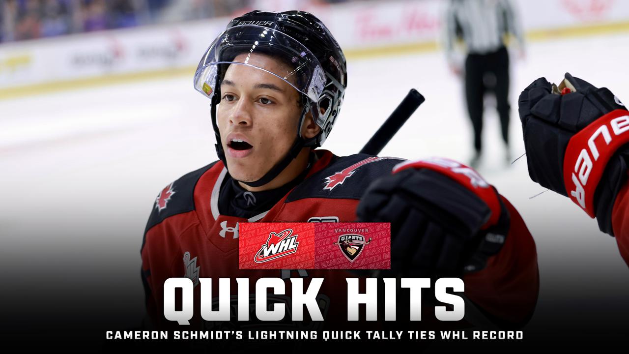 Victory+ - Cameron Schmidt's five-second tally ties WHL record