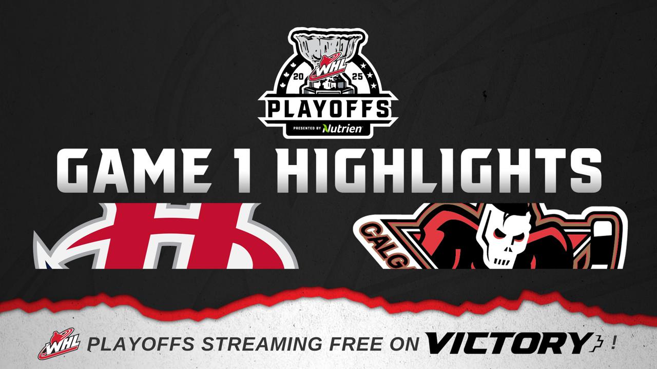 Victory+ - Lethbridge Hurricanes at Calgary Hitmen – Game 1 || 2025 WHL Playoffs Highlights