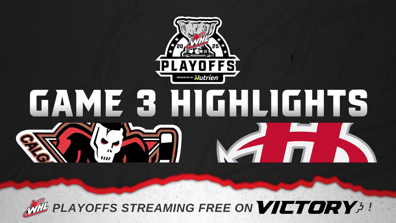 Victory+ - Calgary Hitmen at Lethbridge Hurricanes – Game 3 || 2025 WHL Playoffs Highlights