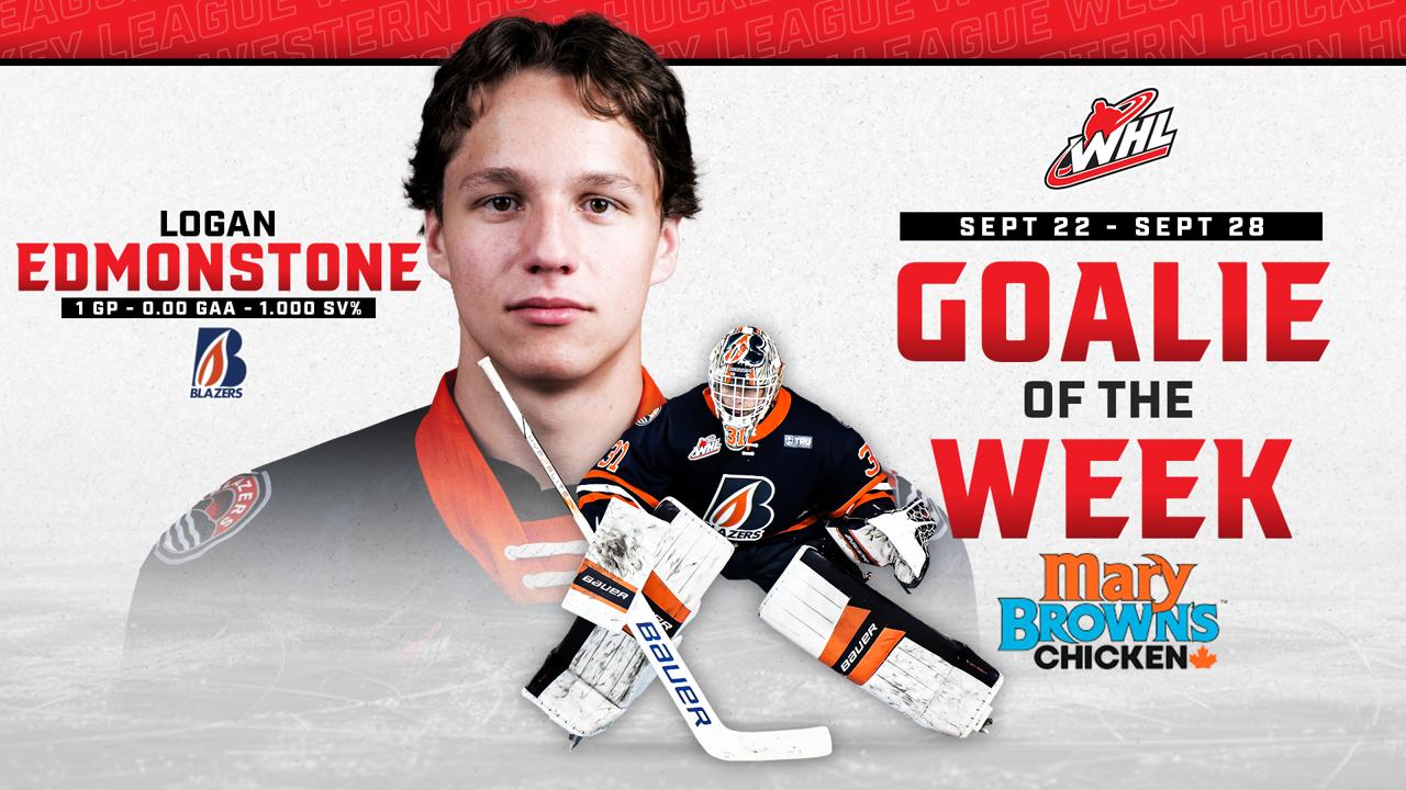 Victory+ - Logan Edmonstone - Goaltender of the Week