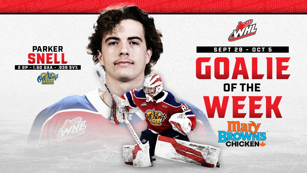 Victory+ - Parker Snell - Goaltender of the Week