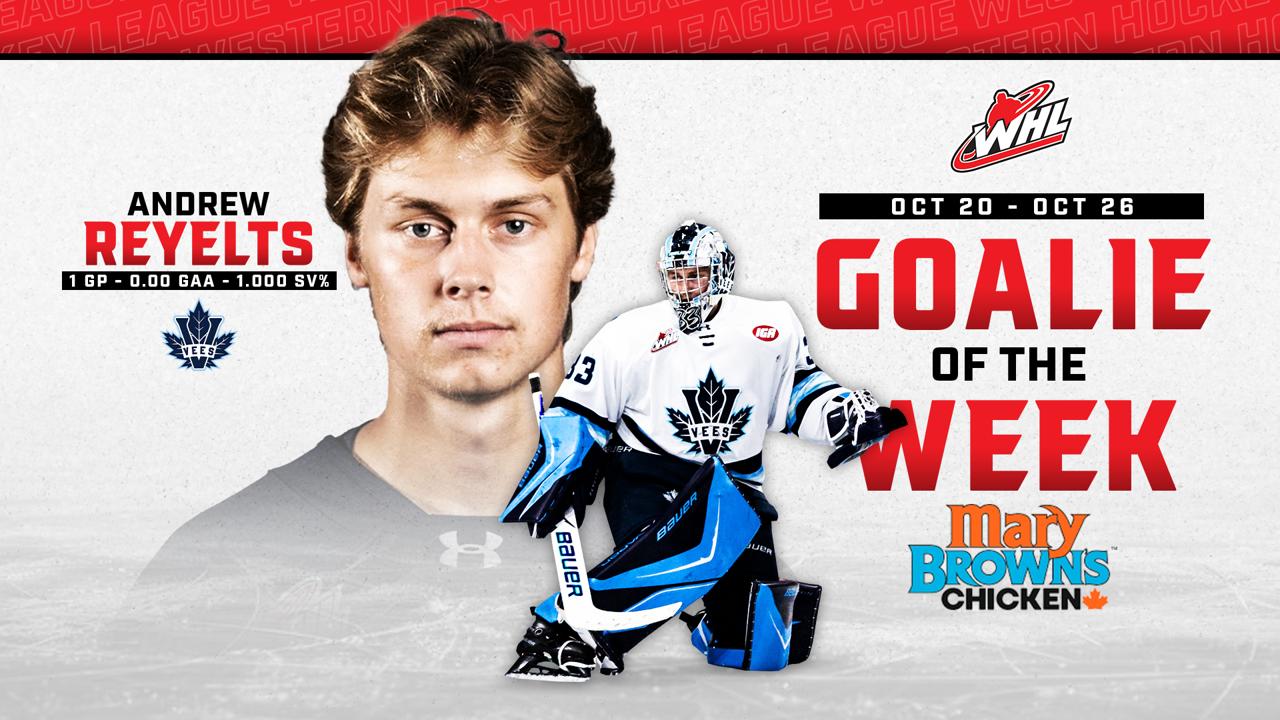 Victory+ - Andrew Reyelts - Goaltender of the Week