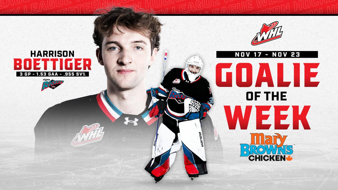 Victory+ - Harrison Boettiger - Goaltender of the Week