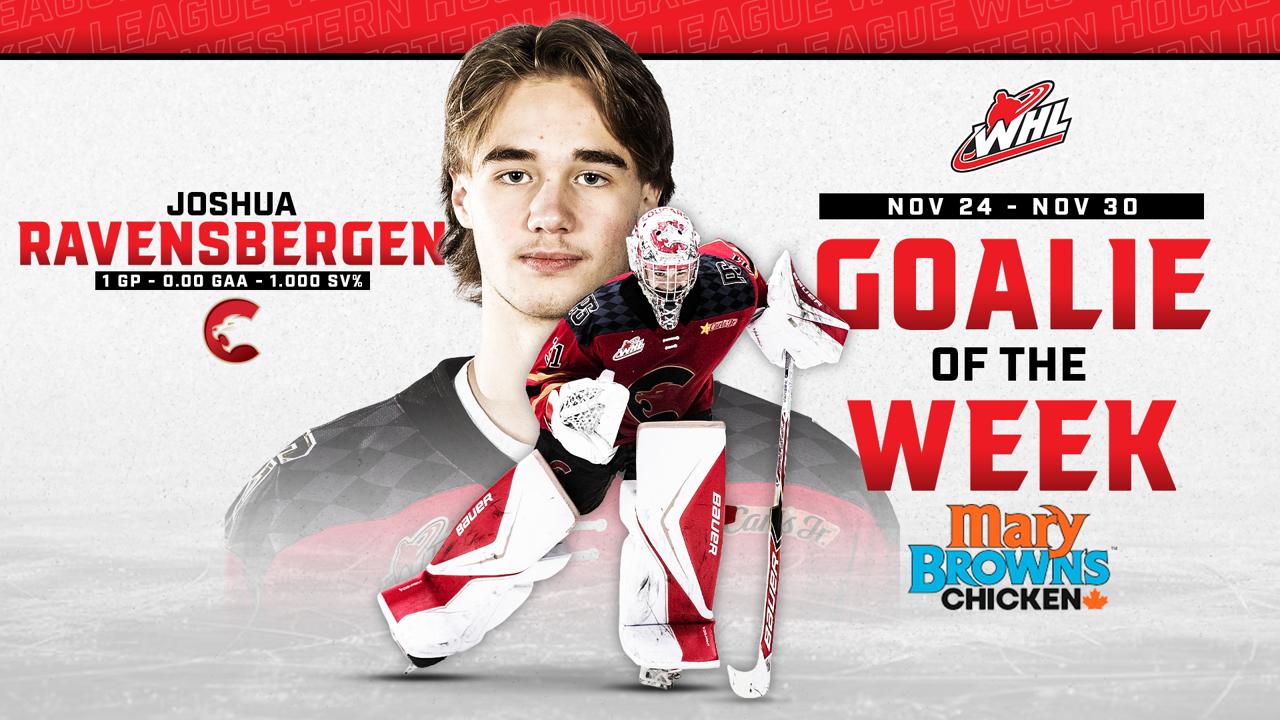 Victory+ - Joshua Ravensbergen - Goaltender of the Week