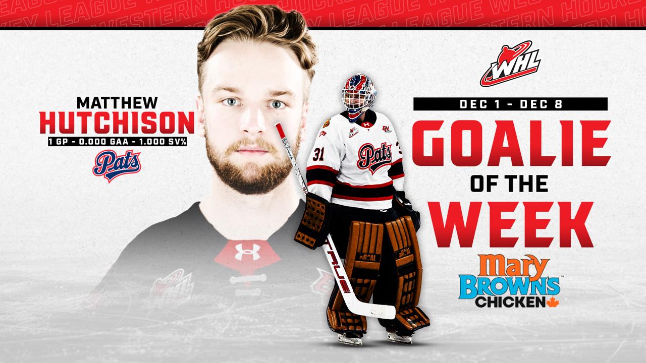 Victory+ - Matthew Hutchison - Goaltender of the Week