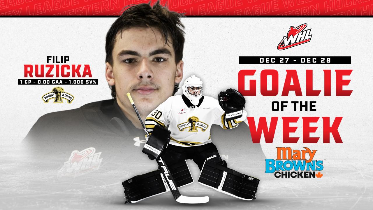 Victory+ - Filip Ruzicka - Goalie of the Week