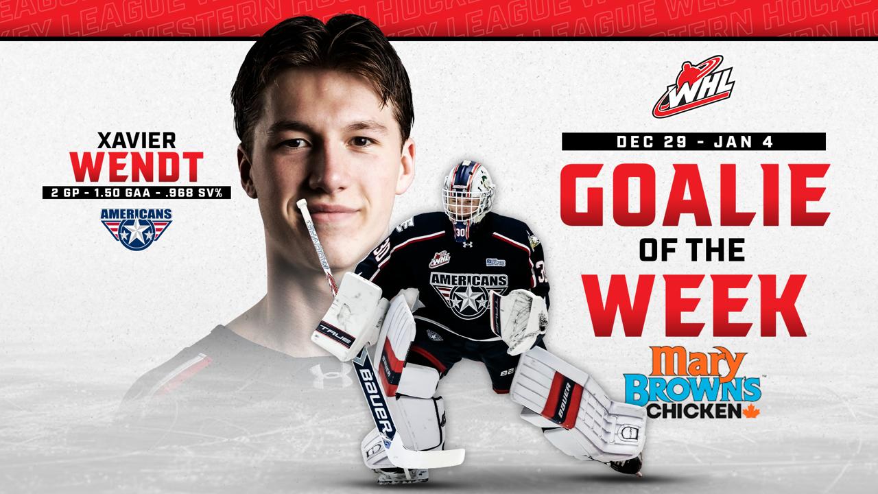 Victory+ - Xavier Wendt - Goalie of the Week