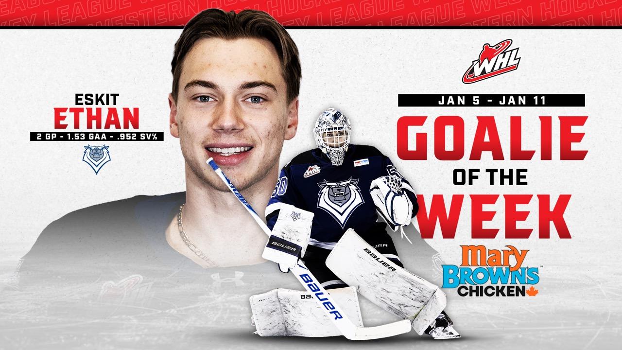 Victory+ - Ethan Eskit - Goalie of the Week
