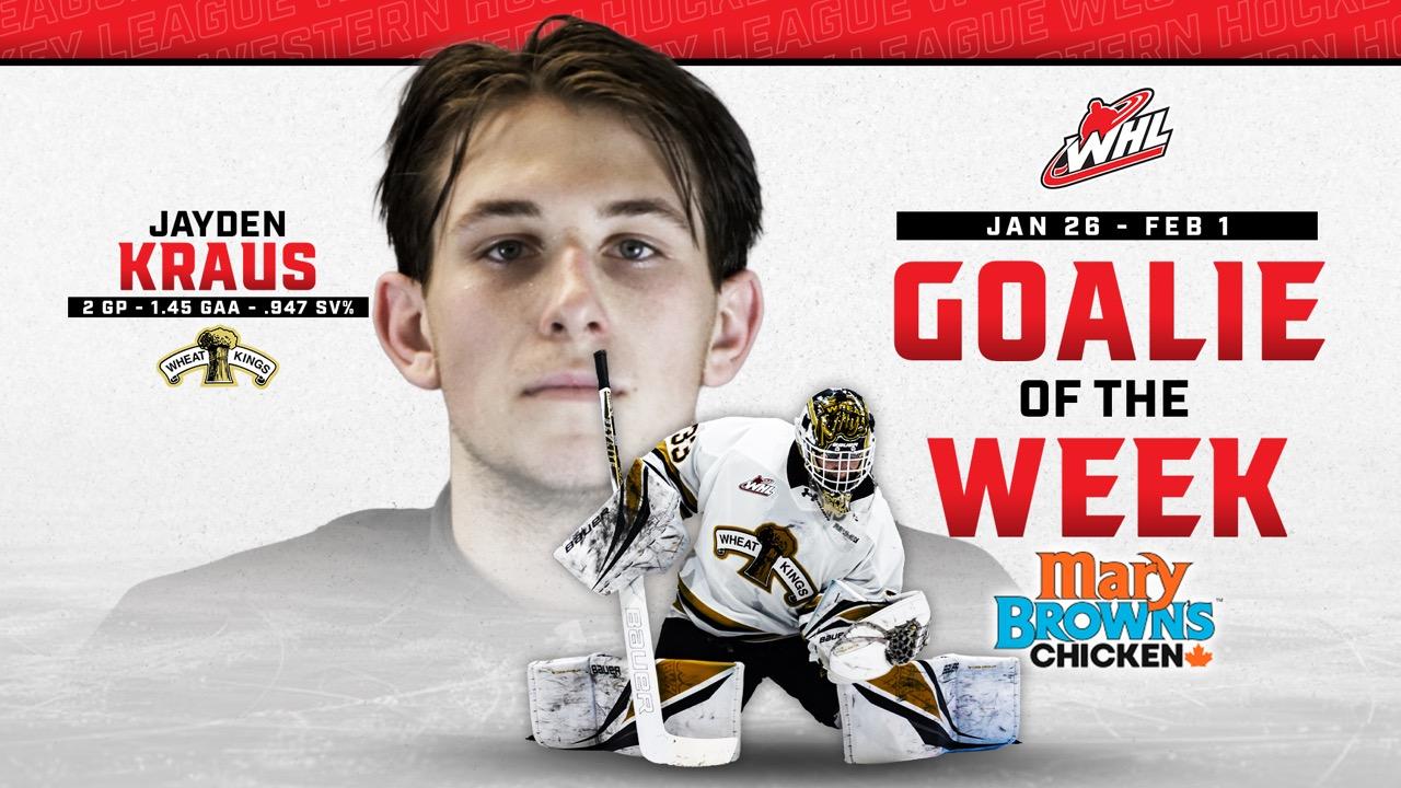 Victory+ - Jayden Kraus - Goalie of the Week