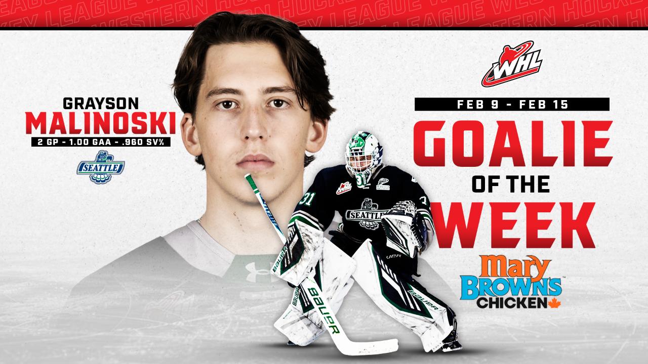 Victory+ - Grayson Malinoski - Goalie of the Week