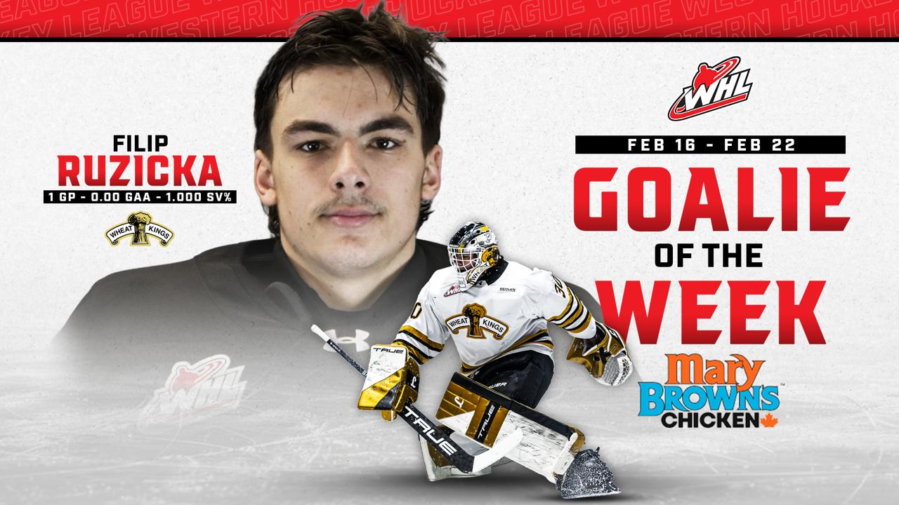 Victory+ - Filip Ruzicka - Goalie of the Week