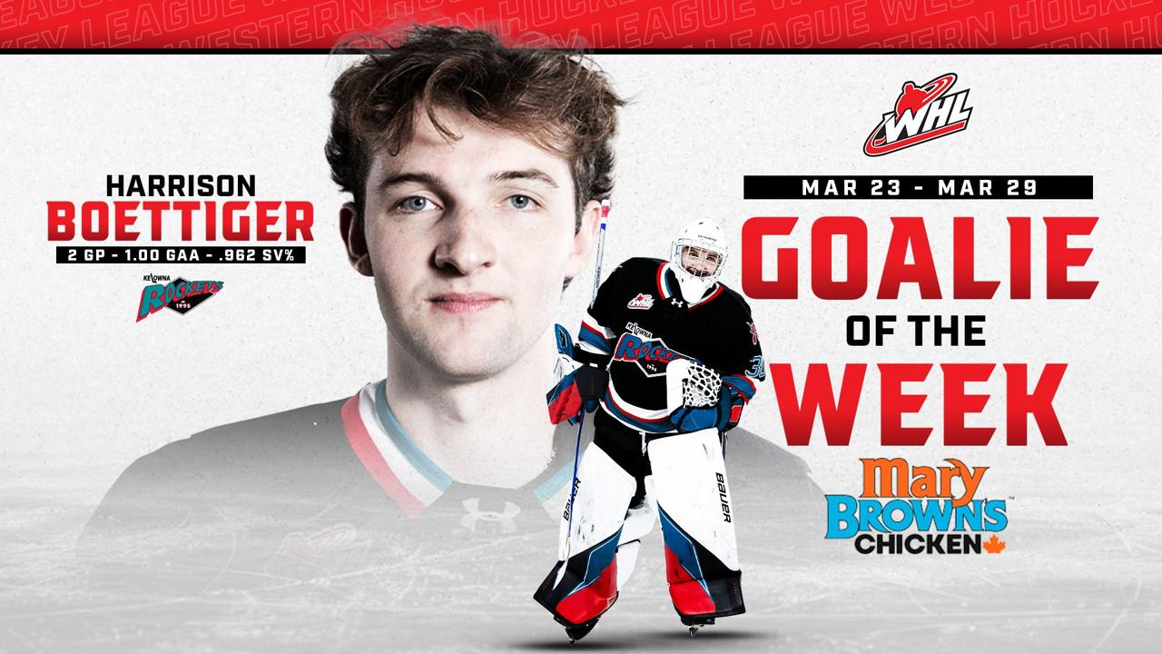 Victory+ - Harrison Boettiger - Goaltender of the Week