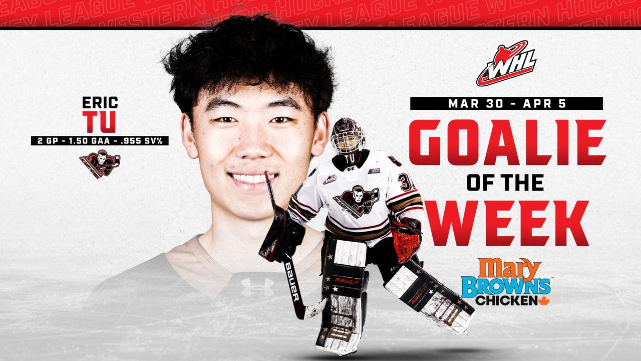 Victory+ - Eric Tu - Goaltender of the Week