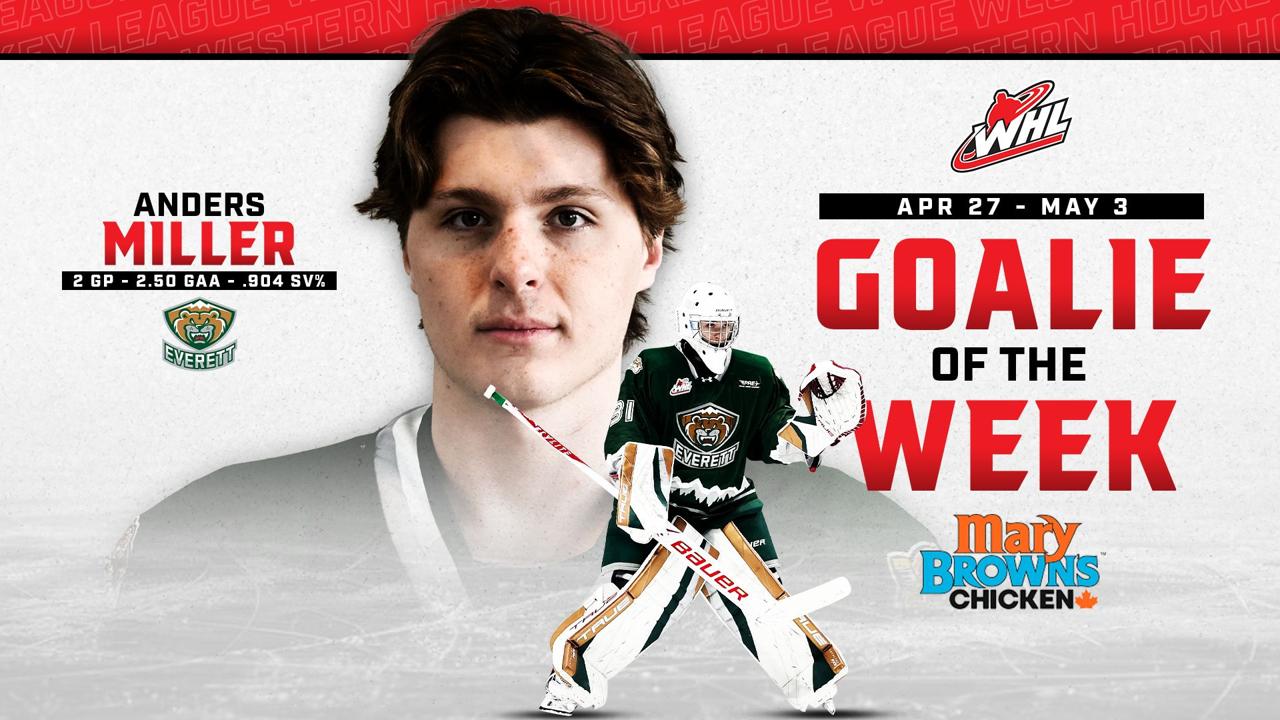 Victory+ - Anders Miller - Goaltender of the Week