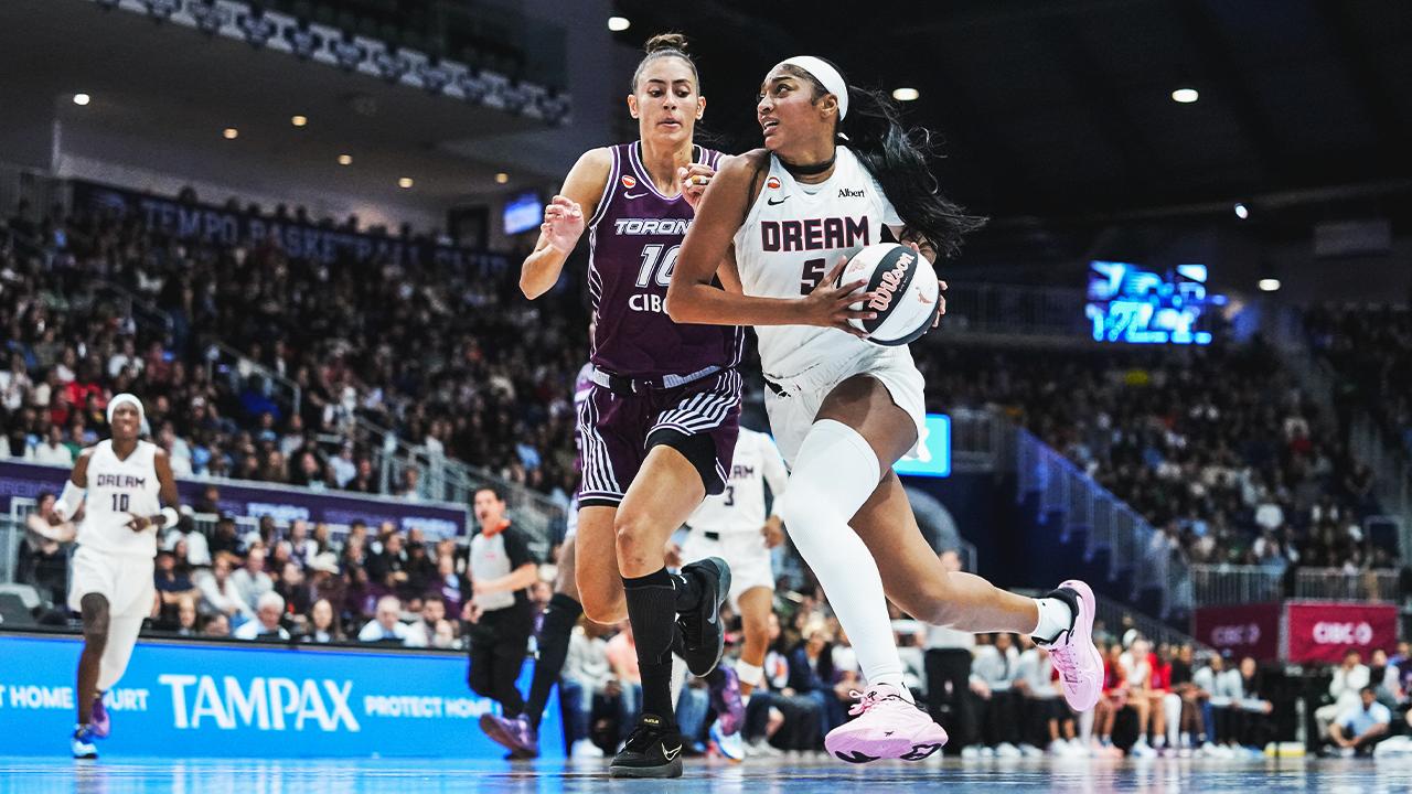 Victory+ - Angel Reese leads Dream to rout against Tempo 