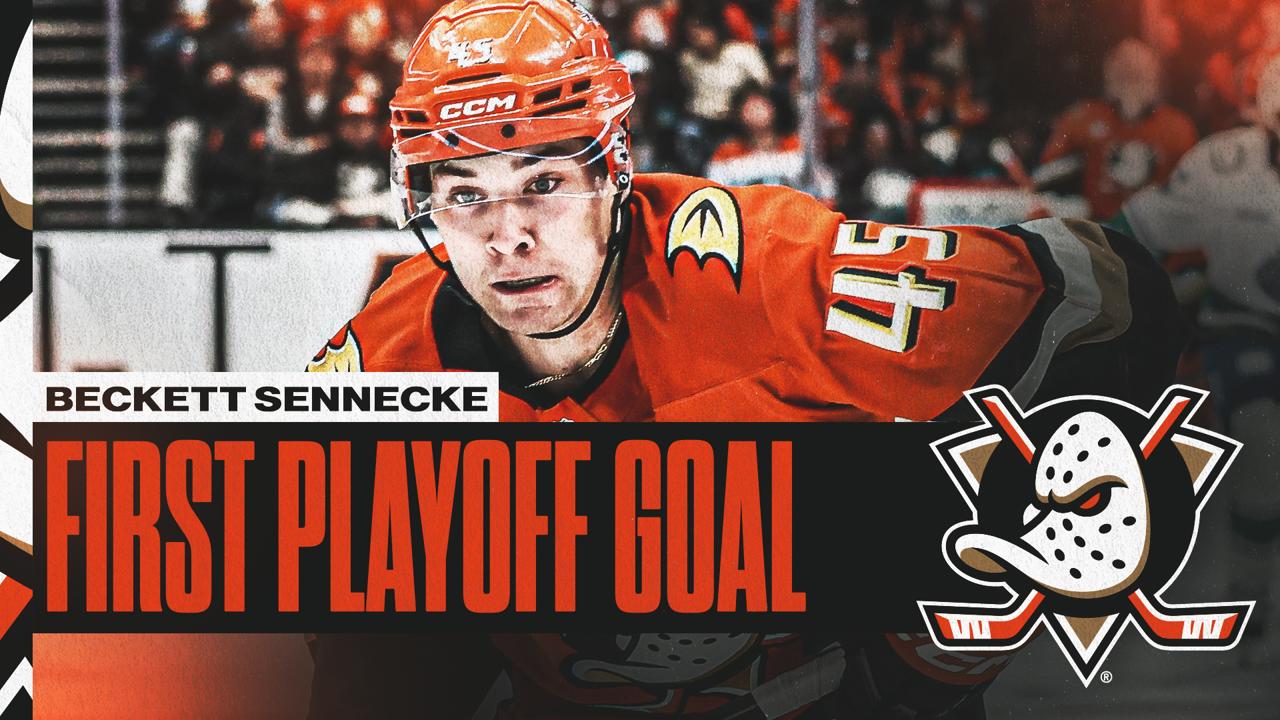 Victory+ - Ducks rookie Beckett Sennecke nets first playoff goal
