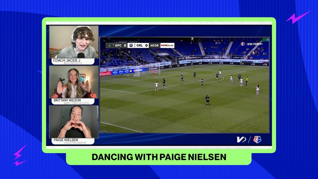 Victory+ - Paige Nielsen stages mid-game dance party