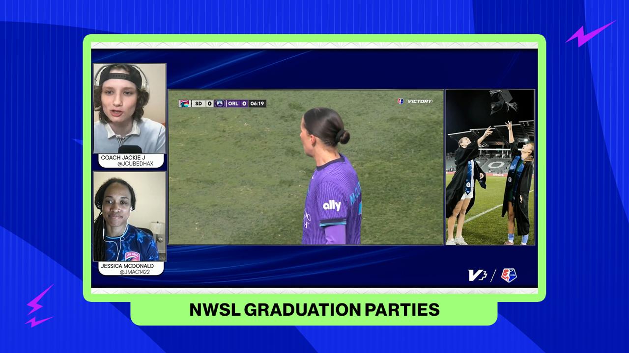 Victory+ - NWSL players celebrate graduating college