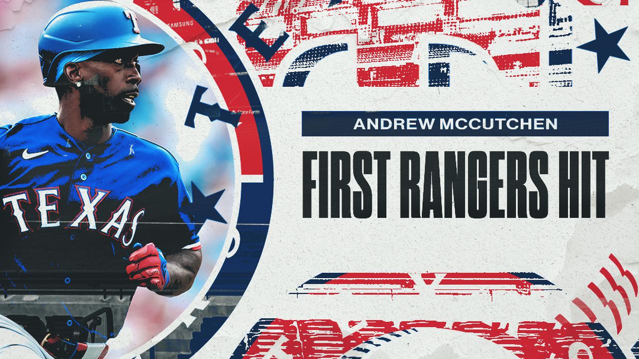 Victory+ - Andrew McCutchen notches first Rangers hit