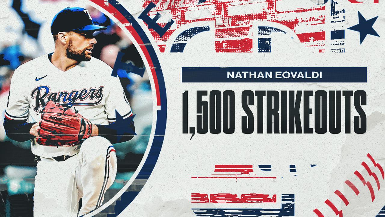 Victory+ - Nathan Eovaldi hits milestone 1,500 career strikeouts