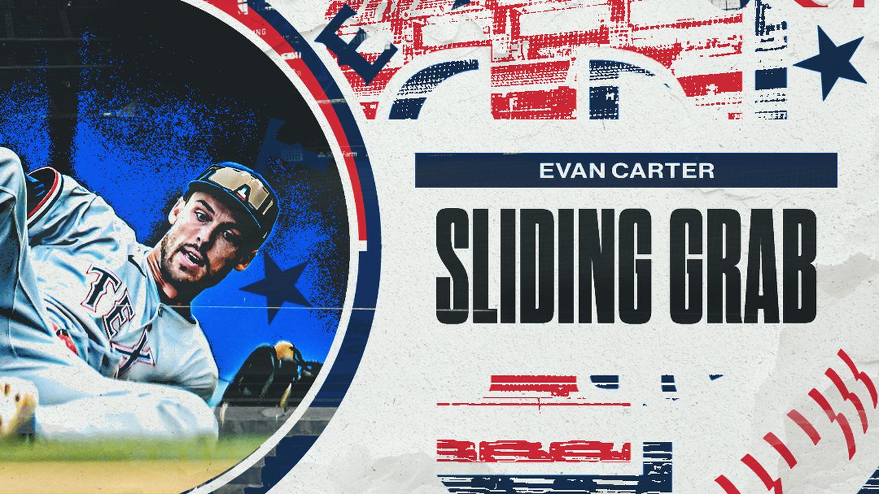 Victory+ - Evan Carter makes excellent sliding catch at Dodger Stadium