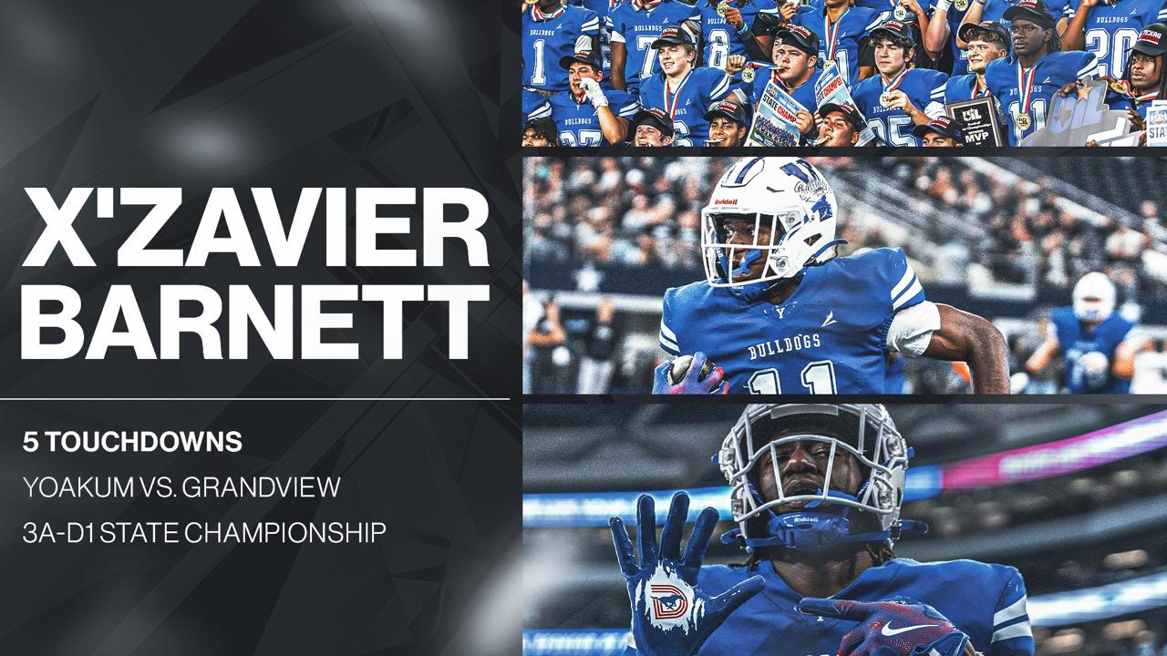 Victory+ - X'Zavier Barnett shows out with five scores in state title win